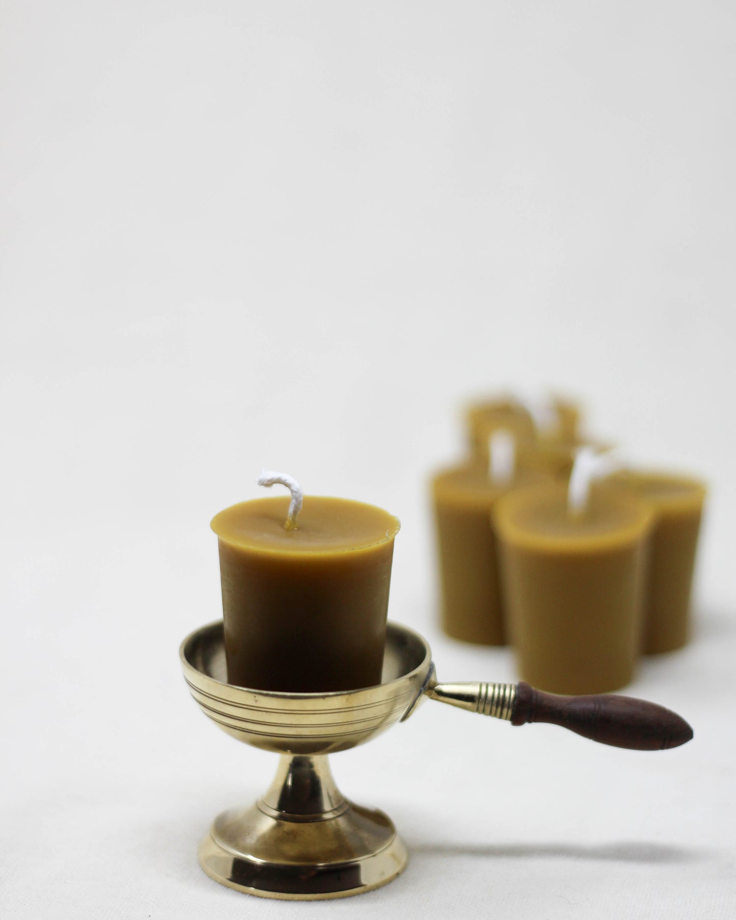 Aarti Bowl with Wooden Handle